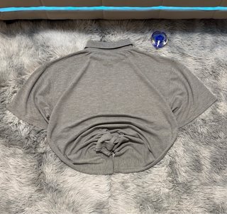 Polo Nike Vintage Retro Gris Logo Borbado