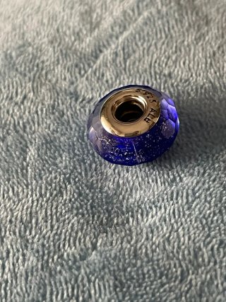 Charm Cristal Murano Azul Brillo