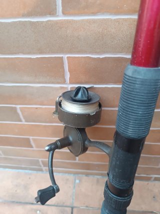 Caña de pescar con carrete