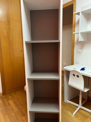 Estantería Columna Gris y Madera