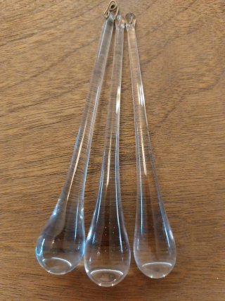 3 gocce di cristallo per lampadario
