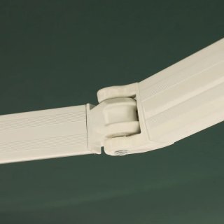 Toldo de pared con brazo articulado y manivela