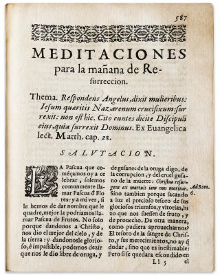 Raro. 1612-13. Angel Manrique. Meditaciones Quares