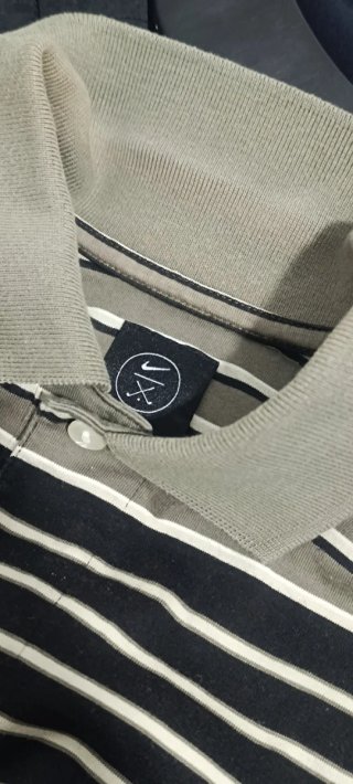 Polo Nike Golf Rayas Gris Negro Talla L