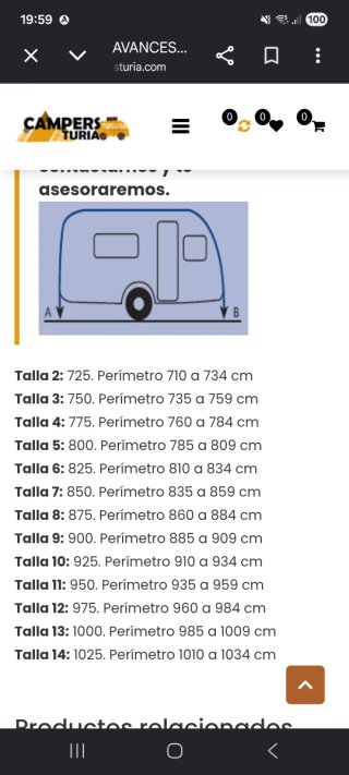 Avancé caravana Leinwand TARENTO T-12