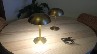 2 Lámparas Zara Home Metálicas Doradas