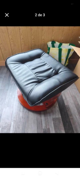 Sillón masajeador piel con reposapiés