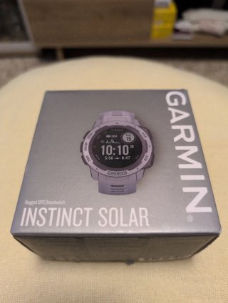 Garmin Instinct Solar Orchid Caja y Accesorios