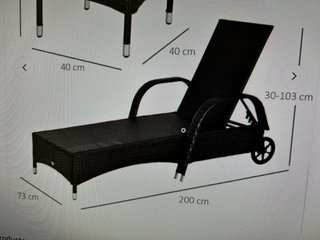 Juego 2 hamacas jardín con mesita a juego y fundas