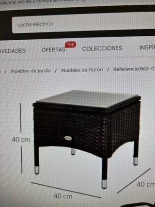 Juego 2 hamacas jardín con mesita a juego y fundas