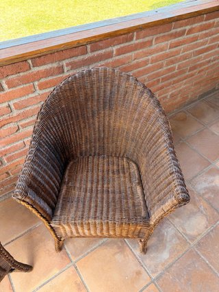 Conjunto de 2 sillas de mimbre