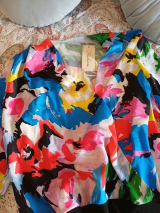 Body estampado multicolor manga larga