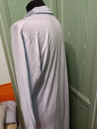 Vestaglia donna azzurra con pizzo