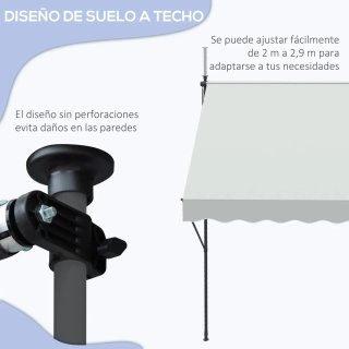 Toldo Retráctil Gris 300x175cm