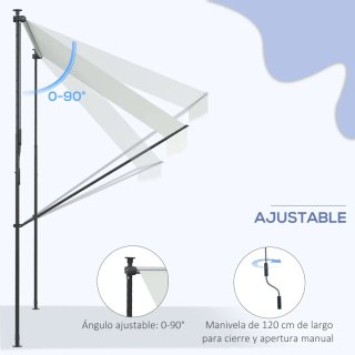 Toldo Retráctil Gris 300x175cm