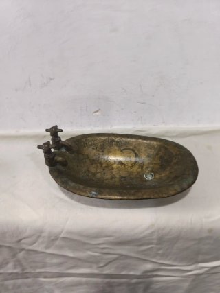 Antigua jabonera bronce macizo bañera