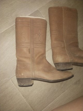 Botas niño piel marrón