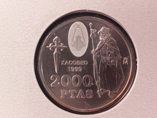 1999 Cartera FNMT Moneda 2000 Pesetas Xacobeo 99