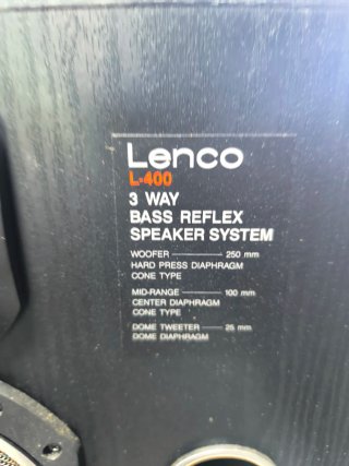 Pareja Altavoces Lenco L-400 Negros