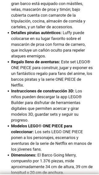 LEGO One Piece Barco Pirata Going Merry 75639
