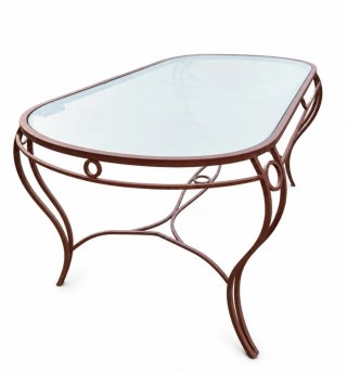 Conjunto de Mesa y 4 Sillas Hierro Forjado.