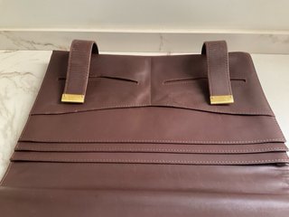 Portafolios Cartera Piel Vintage Fuelle Marrón