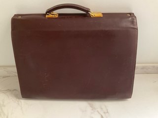 Portafolios Cartera Piel Vintage Fuelle Marrón