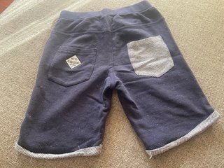 Pantalón corto niño azul algodón 3 POMMES T9-10