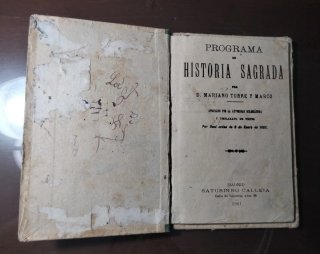 LIBRO HISTORIA SAGRADA DE S. CALLEJA 1901