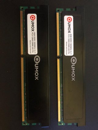 2x 8GB DDR3 1600MHz