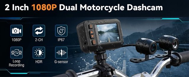 NUEVO Dashcam Moto SIXWIN Delantera Trasera