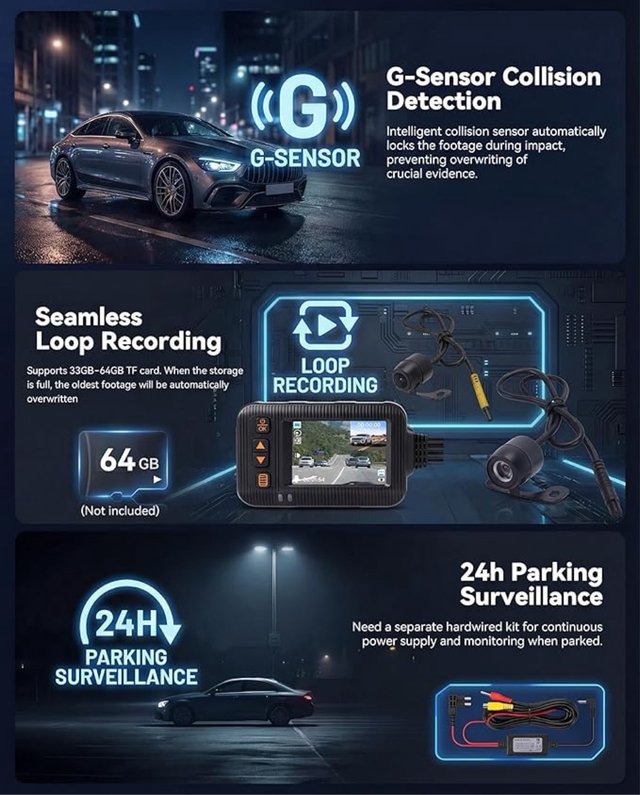 NUEVO Dashcam Moto SIXWIN Delantera Trasera