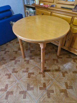 Mesa de comedor extensible de madera