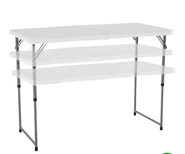 Mesa Plegable Blanca 122cm