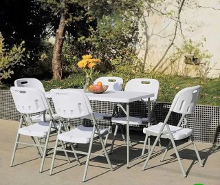 Mesa Plegable Blanca 122cm