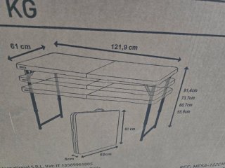 Mesa Plegable Blanca 122cm