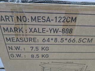 Mesa Plegable Blanca 122cm
