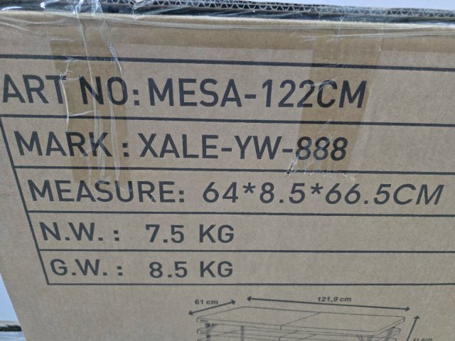Mesa Plegable Blanca 122cm