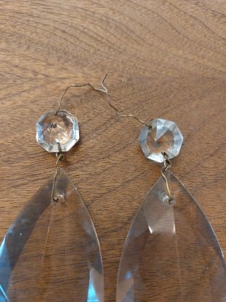 2 Lágrimas o caireles de cristal per lampada