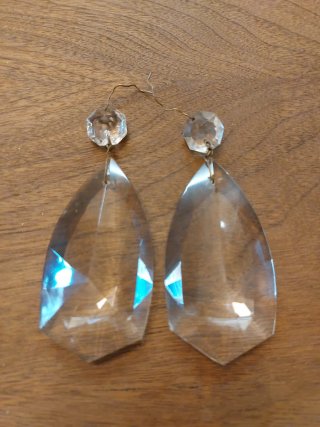 2 Lágrimas o caireles de cristal per lampada