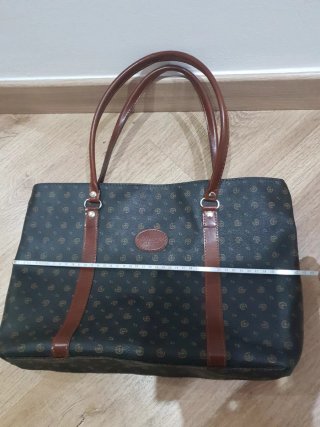 Bolso de mano italiano de cuero