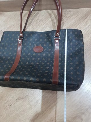Bolso de mano italiano de cuero