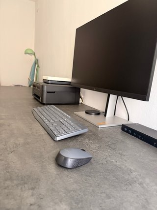 Escritorio doble Ikea con cajonera