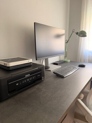Escritorio doble Ikea con cajonera