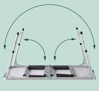 Mesa Plegable Blanca con 4 Sillas
