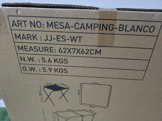 Mesa Plegable Blanca con 4 Sillas