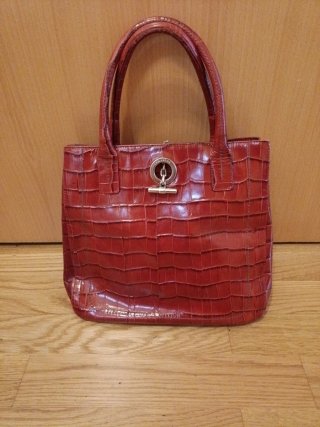 Bolso Lamarthe Rojo Cocodrilo
