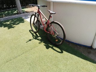 Bicicleta de montaña roja Racer 290 F0