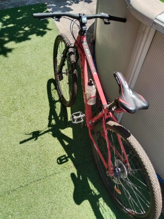 Bicicleta de montaña roja Racer 290 F0