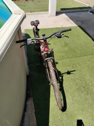 Bicicleta de montaña roja Racer 290 F0